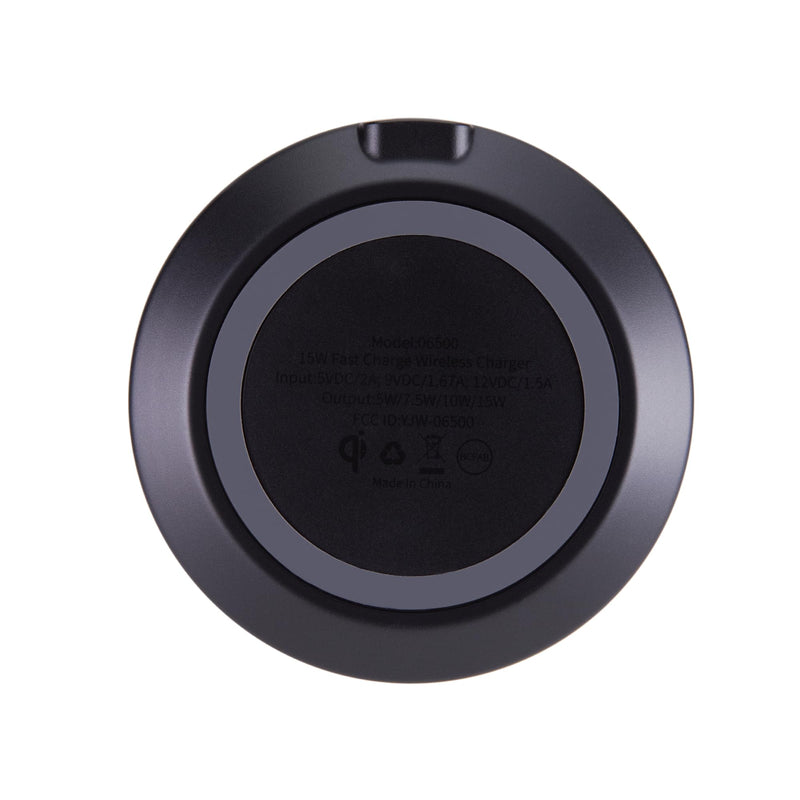 AT&T 15W Qi Certified Case-Friendly Wireless Charging Pad for Apple iPhone, Google Pixel, and Samsung Galaxy (Black) with type C to C cable Black