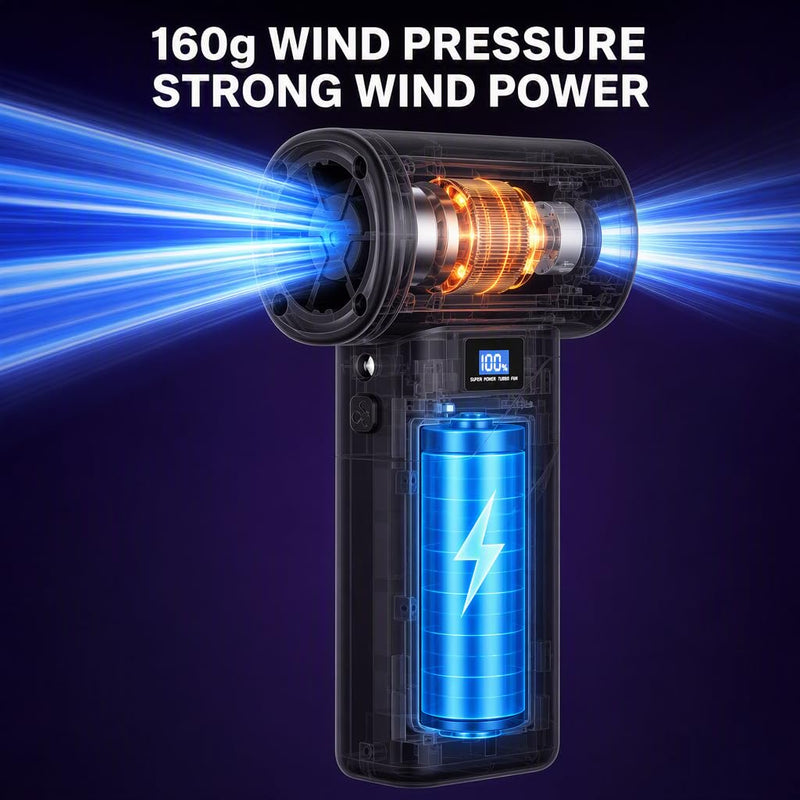 Compressed Air Duster 110,000 RPM – Cordless Electric Air Duster | 4-Speed Rechargeable Air Blower for PC Cleaning, Keyboard, Car, Camera & Canned Air Alternative