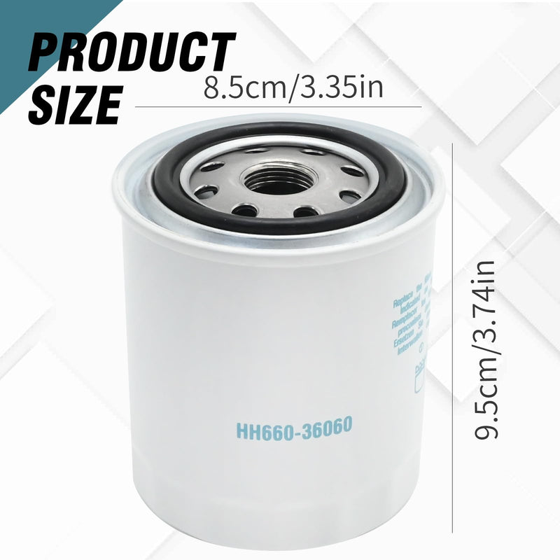 HH660-36060 Hydraulic Transmission Filter Replacement for Kubota B1550 B1700 B1750 B21 B2100 B2400 B2410 B26 B2630 B2710 B2910 B3030 B6100 B7200 B7300 B7400 Tractors Replace HHK72-14080