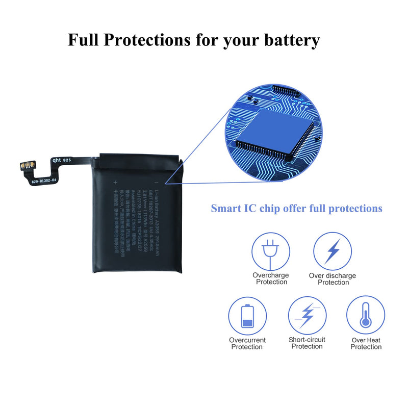 for Watch Series 4 44mm Battery Replacement Kits (New Upgraded) Compatible with Apple Watch Series 4 with Installation Manual and Repair Tool Kits (44mm) Apple Watch 4