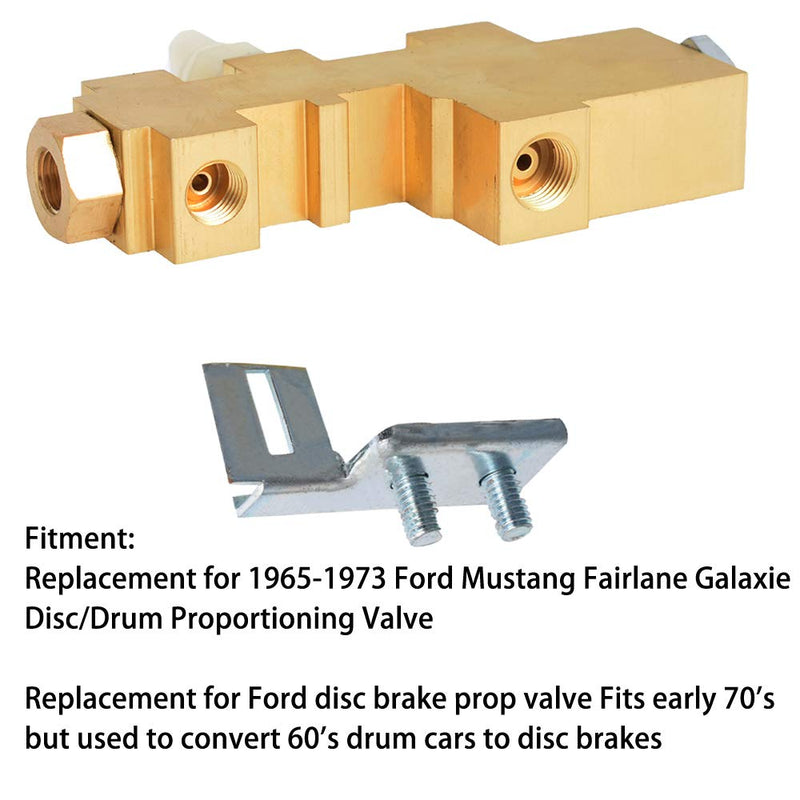 Labwork PV6 Brake Proportioning Valve for Disc/Drum Brakes with Bracket PV6070FD Replacement for Ford Fairlane Galaxie 1960-1970