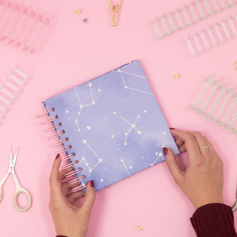 Craftelier - Set of 2 Double Ring Spiral Binders for Albums, Notebooks, Diaries or Calendars | Ideal for Scrapbooking and Other Crafting Projects | Ø 2.54 cm (1") - Fuchsia Pink Colour 1"