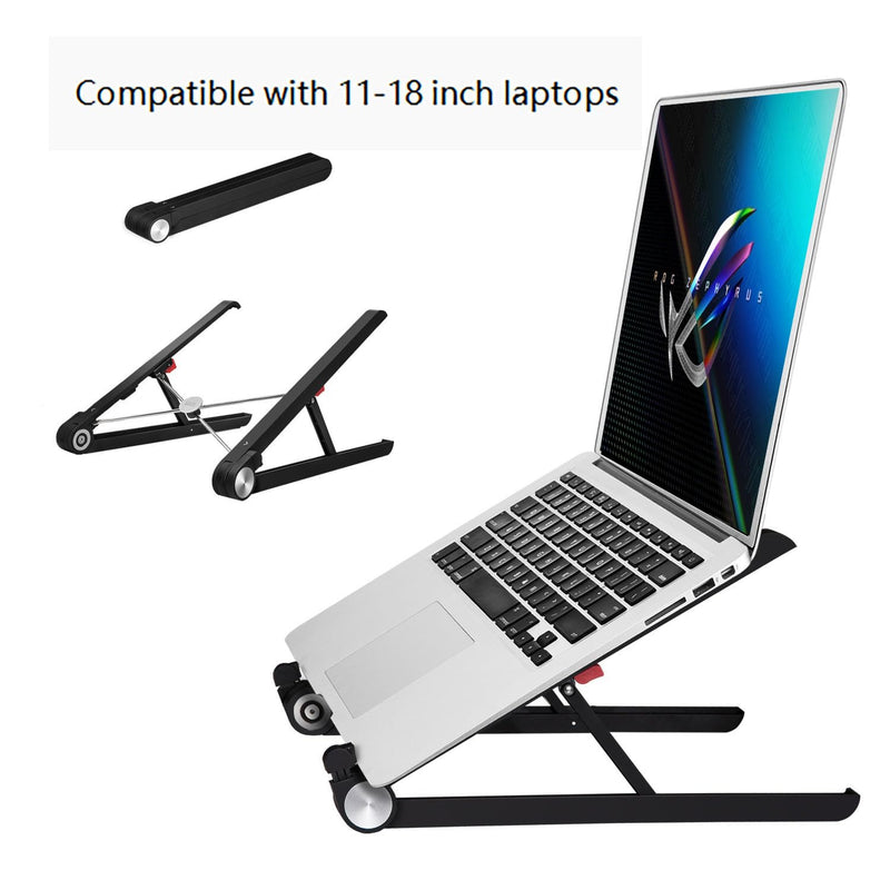 Portable Laptop Stand for Asus ROG Zephyrus G16 G14 G15 M16 M15 S S17 Zephyrus Duo 16 15 ROG Flow X16 14 15 16 17 inch Gaming Laptop.Made of Reinforced Nylon, 304 Stainless Steel and Silicone.Black