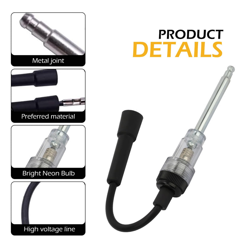 Inline Spark Plug Tester, Plug-in Engine Ignition Testers, Small Armature Diagnostic Detector Tool, for Car Cars, Lawnmowers, Internal External Engine