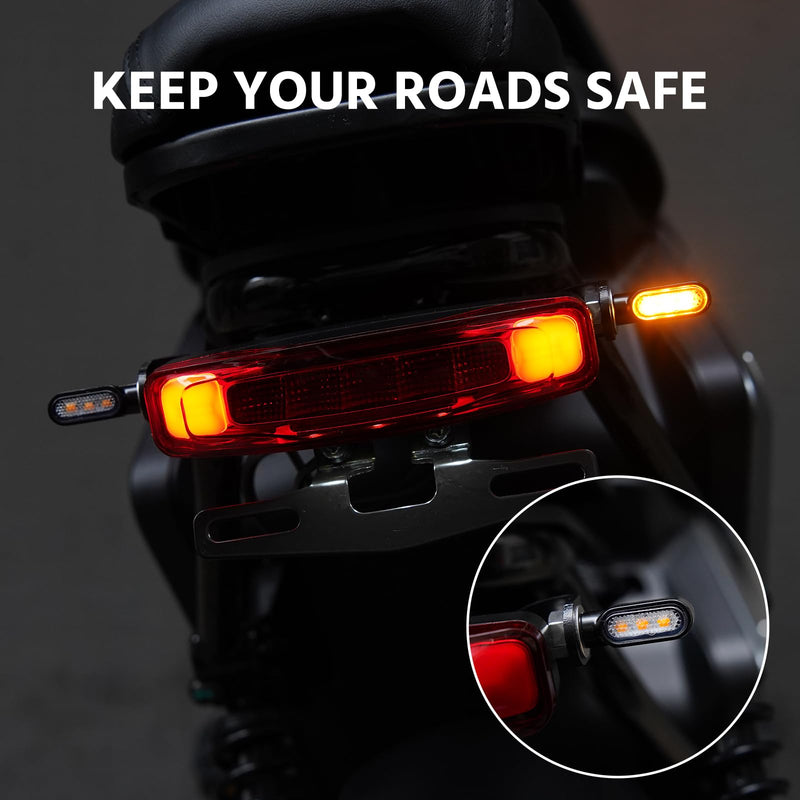 mini led turn signals motorcycle blinkers dirt bike Rear front turn signals universal bullet signal lights suitable for honda harley suziki motorycles (TURN03) 3 led chips