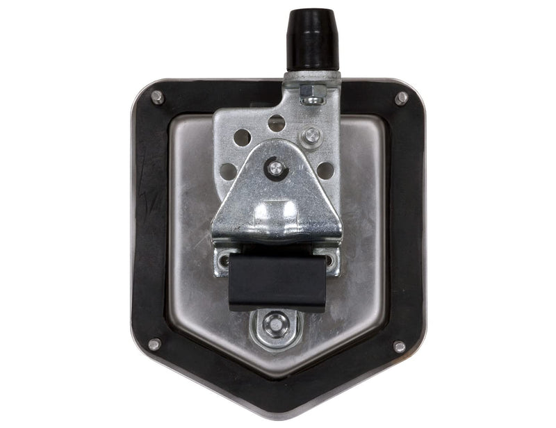Buyers Products L8816R Stainless Steel Triple Point T-Handle Latch with Roller, Locking Toolbox Replacement with Gasket, Stud Mount Design for Polymer Underbody Truck Boxes, 4.75 x 5.50 Inch