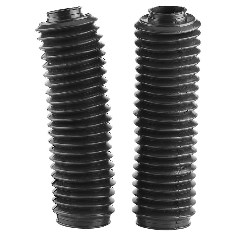1 Pair Fork Boots - Keenso Motorcycle Black Rubber Front Fork Tubes Boots Rubber Sleeve Shock Gaiters Cover for ATV Dirt Bike