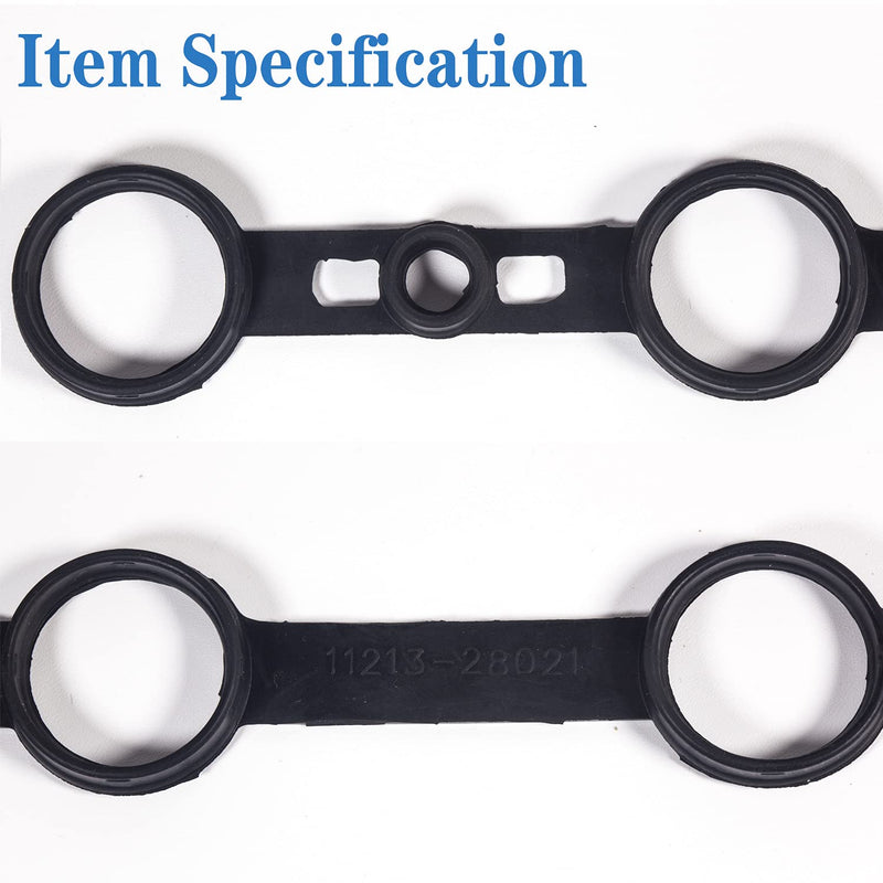 VS50530R for Scion TC XB Valve Cover Gasket Seal 2.4L Toyota Camry Corolla Highlander Matrix Rav4 Pontiac Vibe 2.0 2.4L 2AZFE 112130H010 11213-0H010 2001 2002 2003 2004 2005 2006 2007 2008 2009-12