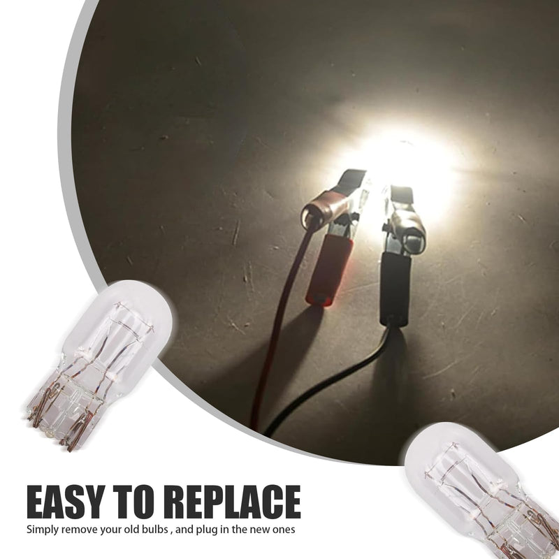 10 PCS Automotive T20 Brake Bulb, 1891/7443 12V 21/5W Quartz Glass Shockproof Anti-UV Dual-filament Mini Halogen Bulb, 360 Degree Lighting Replacement, Suitable for Most Cars (White) 10 PCS White #T20