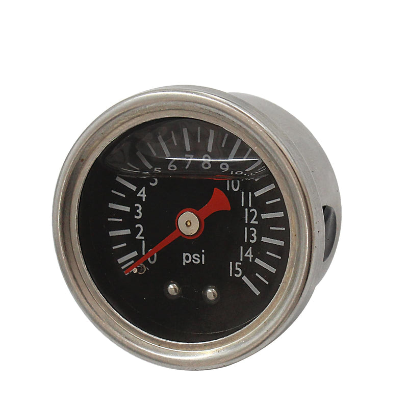 High Performance Brass Junction Block with 0-15 PSI Fuel Pressure Gauge Fittings