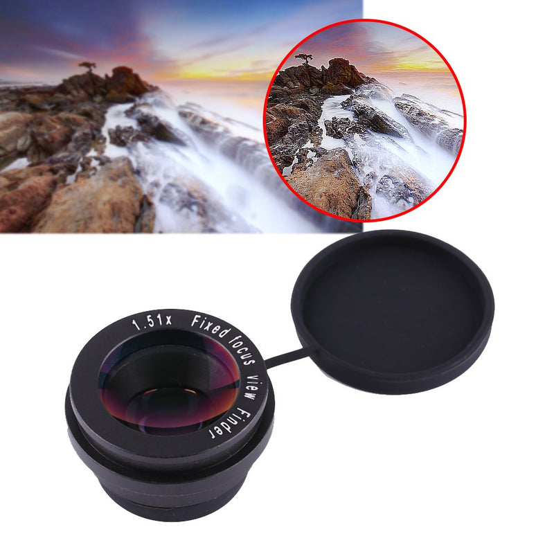 ASHATA 1.51X Camera Viewfinder, DSLR Camera Fixed Focus Eyepiece Magnifier Eyecup with 6 Magnifier Mount Bases, 1.51X Viewfinder Magnifier for DSLR Camera, ASHATAbxqfsm5icn