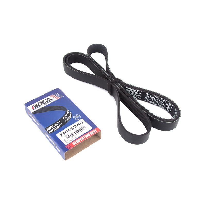 MOCA 7PK1940 EPDM Serpentine Belt fits 2007-2009 for Scion tC 2.4L, 2004-2006 for Toyota Solara 2.4L 2362CC l4 Gas DOHC, 2004-2006 for Toyota Camry 2.4L 2362CC l4 Gas DOHC 1