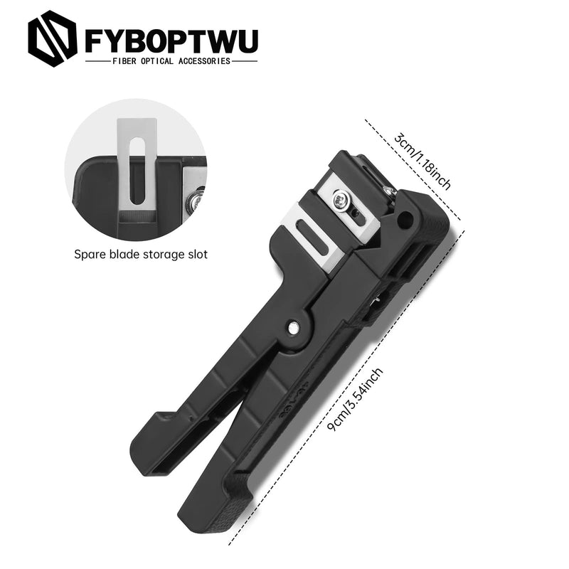10pcs Coaxial Cable Stripping Cutter Tool Coaxial Cable Stripper Fiber Optic Jacket Stripper Cable Cutter Crimper, 5pcs 45-163 & 5pcs 45-165 10