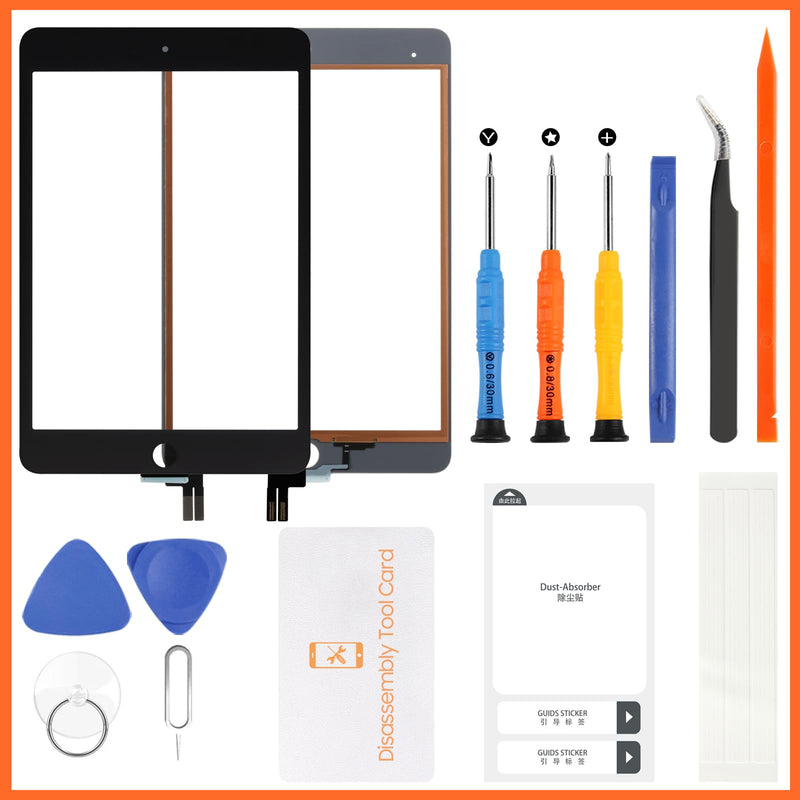 for iPad mini 5 7.9" Touch Screen Replacement,A2126, A2124, A2133, A2125 for iPad mini 2019 Touch Screen Panel Digitizer Screen Replacement Repair Kits (Black) Black