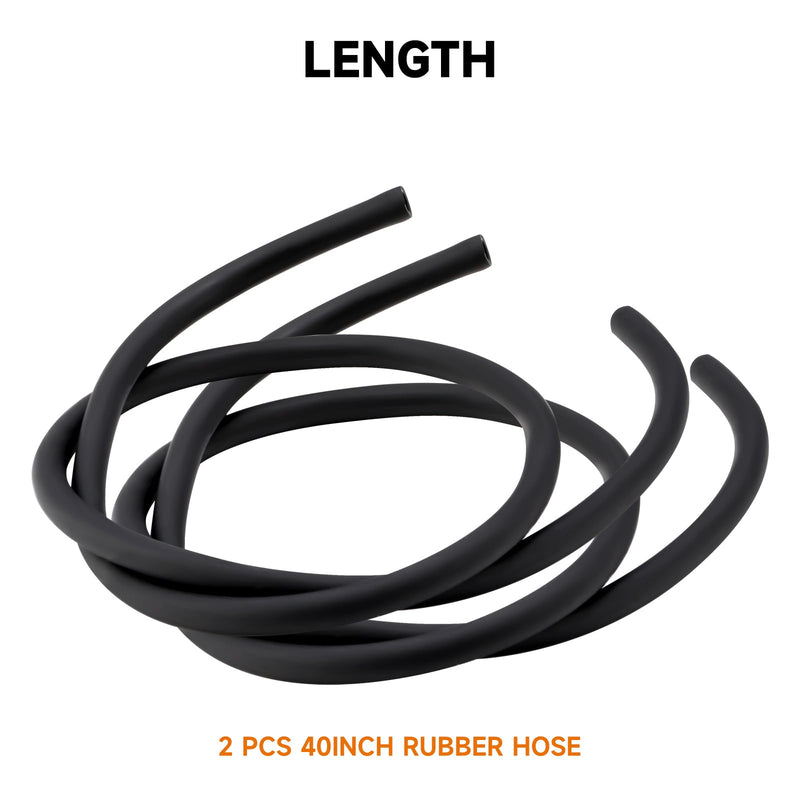 Roastove Natural Gas or LP Gas Manifold Pressure Test Kit Accessories, 2X 40 inch Rubber Hose, 1/8" NPT Male Brass Fitting for Replacement