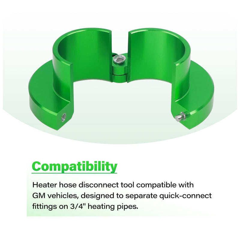 Heater Hose Disconnect Tool Compatible with GM Vehicles 3/4" Heater Quick Removel Release Tool # 39190 (Green) Green