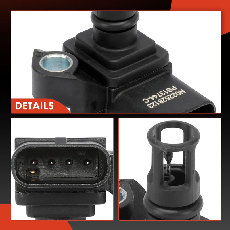 A-Premium Pressure MAP Sensor [4 Pins] Compatible with Chevrolet Malibu 2016-2017 1.5L & Buick Encore 2016 1.4L, Encore 2017-2019, Cascada 2016 1.4L, Cascada 2018-2019 1.6L & Cadillac CT6 2016-2017