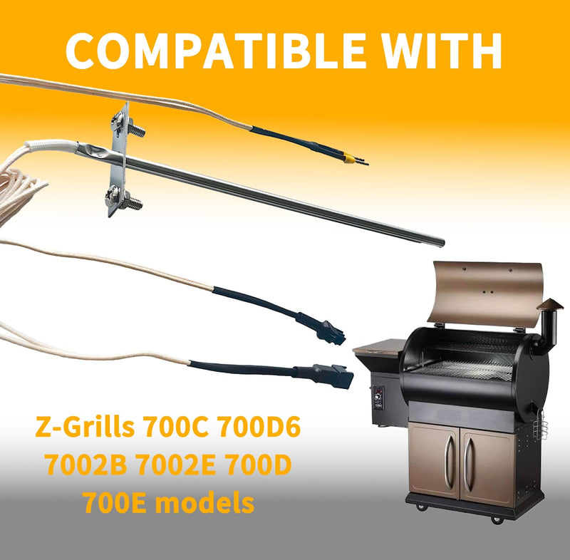 RTD Temperature Probe Sensor Fits for Z-Grill Pellet Grill 700 Series,Replace ZG-RTD-2