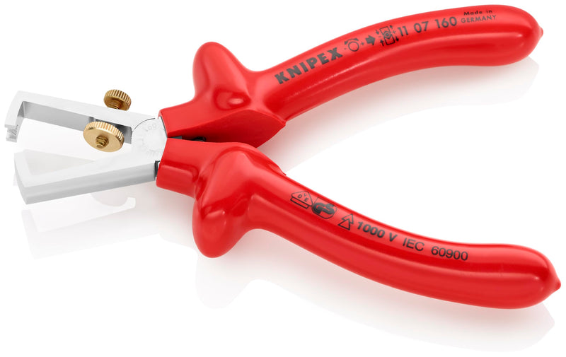 KNIPEX - 11 07 160 Tools - End-Type Wire Stripper, Dipped, 1000V Insulated (1107160)