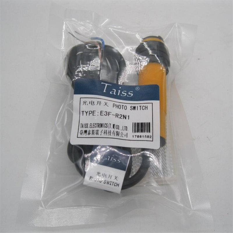 Taiss photoelectric Sensor 2m Sensing Feedback Reflex photoelectric Switch Sensor E3F-R2NK 6-36VDC NPN NO（Normally Open）Proximity Switch Diameter 18mm E3F-R2N1