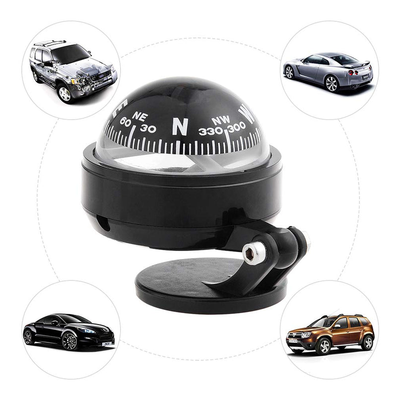 Car Compass,Car Dashboard Mount Navigation for Compass Ball Plastic Direction Guidance Tool for Camping Hiking