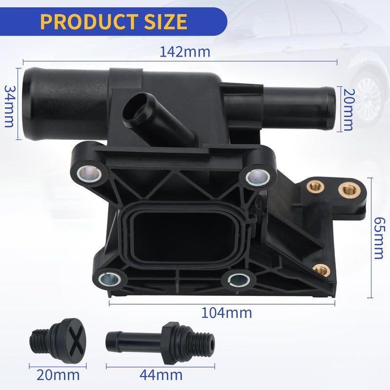 902-231 Engine Coolant Water Outlet for Ford Escape Focus Transit Connect for Mercury Mariner Milan Mazda Tribute 2003-2018 Replaces 6S4Z-8K556-A 8S4Z-8K556-A