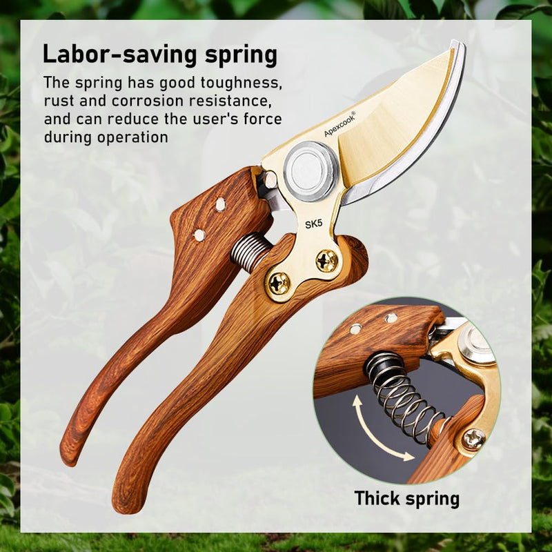 Garden Shears, Handheld Pruning Shears for Heavy Duty, Ergonomic Gardening Tools for Pruning Branches, Plants, Shrubs and Vines, Professional Sharp Garden Scissors (Modern Garden Scissors) Modern Garden Scissors