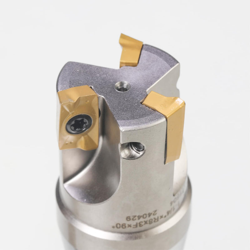 R8 Shank Indexable 1-1/4" End Mill, 1-1/4" Diameter 90 Degree High Speed Milling Cutter with Replaceable Carbide Insert 1 - 1/4"