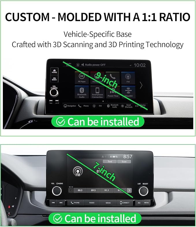 Car Phone Holder for 2023-2026 Honda Pilot 7/9" Screen Accessories | MagSafe Strong Magnetic Clip-On Cell Phone Mount, Dual Slots Holders for Driver & Passenger, 360° Rotatable Hands-Free Holder fit for 2023-2026 Honda Pilot (7/9 Inch Screen)