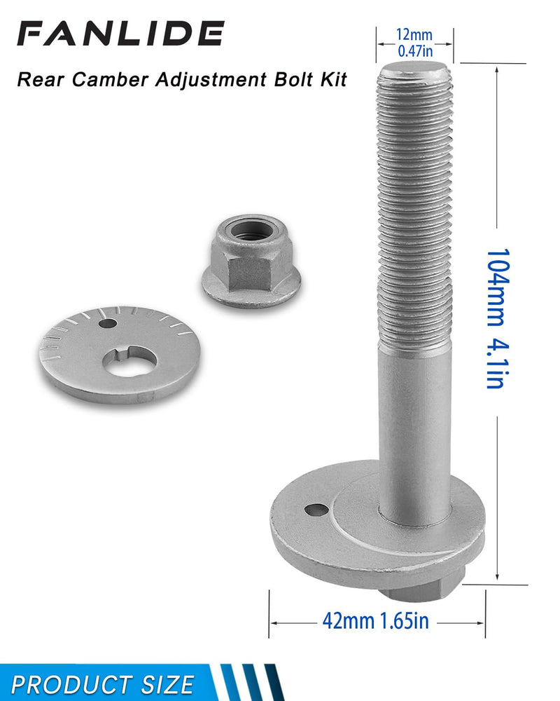 Rear Camber Adjustment Eccentric Bolt Kit DG9Z-5K978-A 7T4Z-5K751-A W716343-S440, Compatible with Ford Edge Fusion Mustang and Lincoln MKX MKZ
