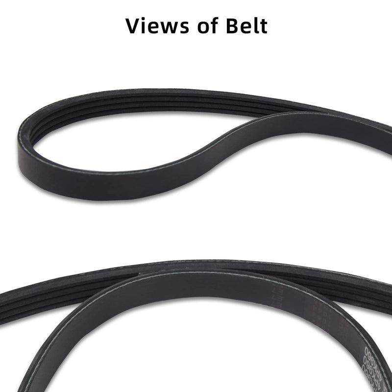 A/C Serpentine Drive Belt Tensioner Kit 90K-38159 Compatible with Cadillac Escalade 2002-2008, Chevrolet Avalanche 2002-2008, Express 2003-2008, Replace ACK040378HD
