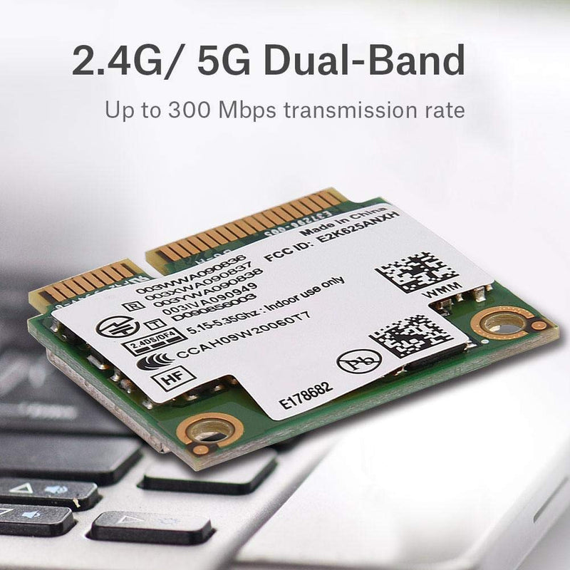 Network 6250 WiMax Mini Dual Band Wireless AC + PCI-E WiFi Card Supports 2.4/ 5Ghz Half Height 802.11A/ B/ H/ G/ N Bands Network Card Support PC DELL/Asus/Toshiba/Asus.