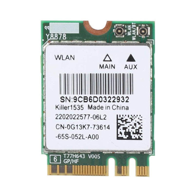 Game Wireless Network Card,Dual Band 802.11ac NGFF M.2 867Mbps Bluetooth 4.1 Game Wireless Network Card for Killer WirelessAC 1535
