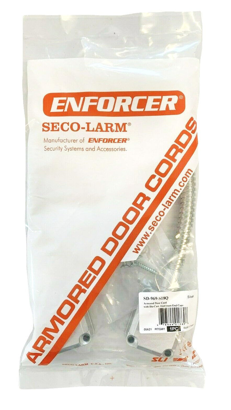 Seco-Larm SD-969-S18Q Pack of 3 Armored Door Cords, Die-cast Aluminum End Caps, 17", Surface-Mount, Designed to Carry Wiring to Conduct Power to Electric Locks or Access Systems Mounted in Doors