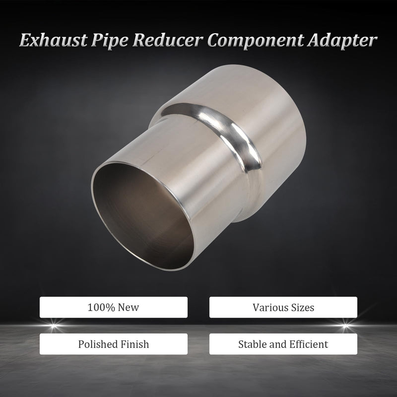 SSN Exhaust Pipe Reducer Component Adapter 2.5 Inch ID to 3.0 Inch ID Polished 304 Stainless Steel Universal ID 2.5" to ID 3.0" Exhaust Pipe Reducer Adapter 4 Inch Length-Pair ID 2.5" to ID 3"