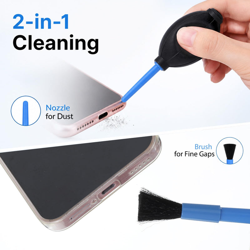 2 pcs Air Blower with Soft Brush Silicone Super Blower Blaster Pump | Dust Camera Lens Cleaner Manual Rubber Bulb Air Pump Dust Cleaner for Digital Sensor Screens Keyboards Telescope