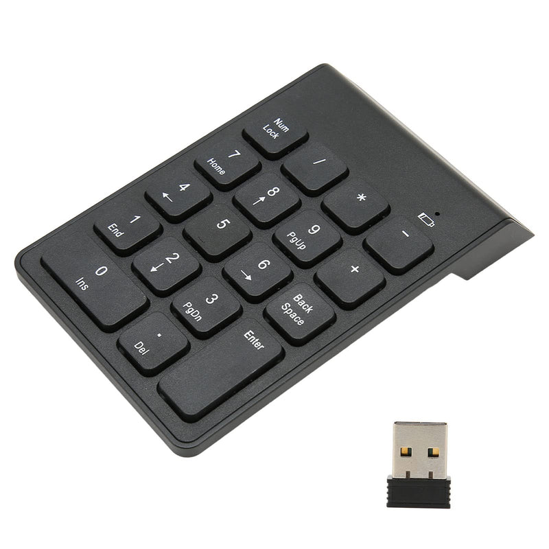 2.4G Wireless Numeric Keypad 18 Keys Chocolate Keys Numpad Plug and Play with Ergonomic Tilt for Tablet Computer