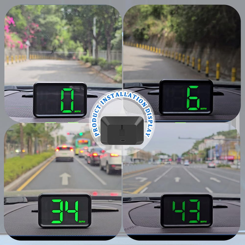 Heads Up Display for Cars Windshield with MPH Speed,HUD Display Digital Speedometer for Car Used USB Plug,Universal GPS Speedometer for Car Accessories Fit for Cars SUVs Trucks （MP/H） MP/H
