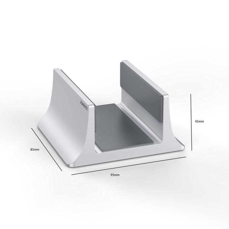 M4 Mac mini Vertical Stand Holder, a Solid Metal Base Organizer Compatible with Apple M4/M4 Pro Mac mini to Improve heatsink and Power Button Operation - Silver JK-M4A14S