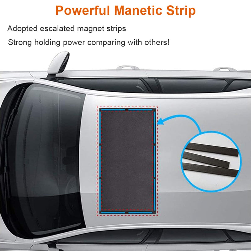 Magnetic Car Sunroof Sun Shade Breathable Mesh, Car roof Cover for Overnight Camping, Quick Install, UV Sun Protection for Moonroof and Side Window 39"x25" Sunroof Cover