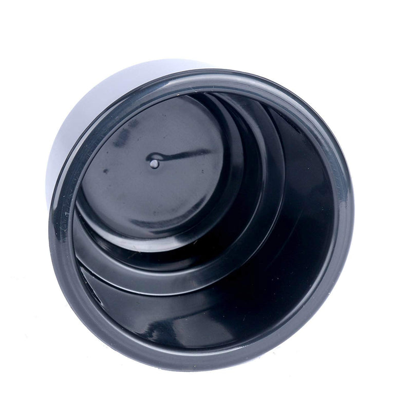 Amarine-made (Set of 4) Black Recessed Drop in Plastic Cup Drink Can Holder with Drain for Boat Car Marine Rv - Black