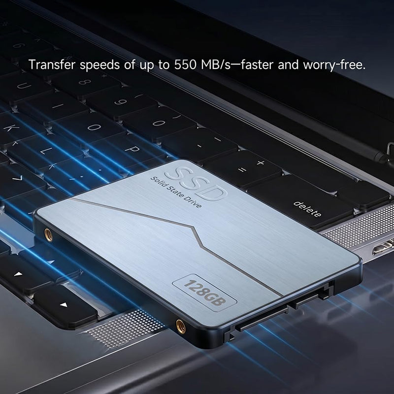 128GB SSD SATA III 2.5 Inch Internal Solid State Drive – Read Speed Up to 550MB/s, Upgrade for Desktop PC, Laptop, Notebook – Faster Boot, App Loading & File Transfer(Style-G)