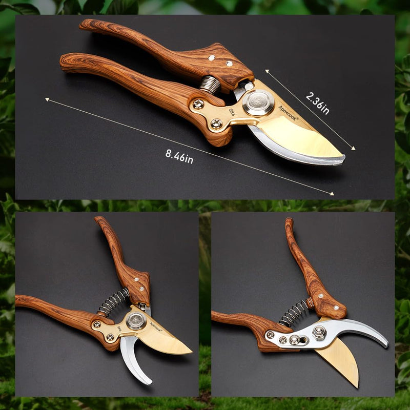 Garden Shears, Handheld Pruning Shears for Heavy Duty, Ergonomic Gardening Tools for Pruning Branches, Plants, Shrubs and Vines, Professional Sharp Garden Scissors (Modern Garden Scissors) Modern Garden Scissors