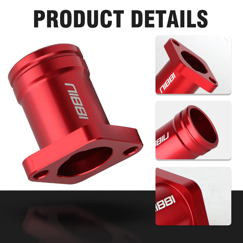 NIBBI Predator 212 intake manifold,fit for Predator 196cc 212cc 224cc Engine Performance Parts,Perfect for Coleman ct200u bt200x Go Kart Mini Bike (Red) Red
