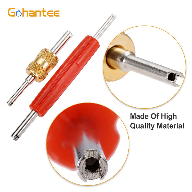 gohantee Air Conditioner Schrader Valve Stem Core Remover, Removal Tool for R134 R12 AC Car Air Conditioning Repair, Dual Head Tire Repair Tools
