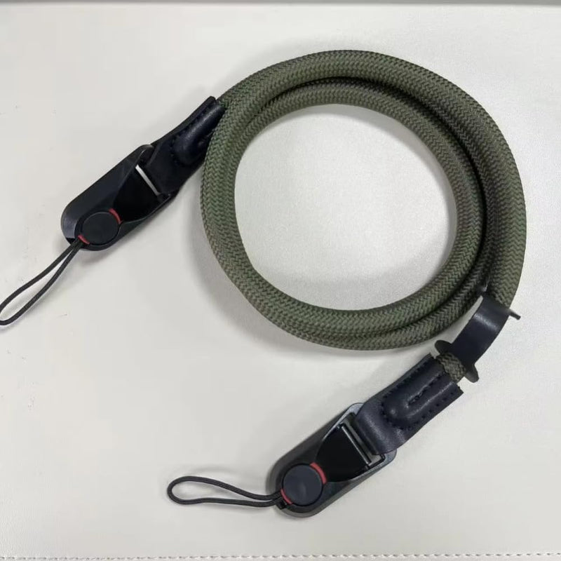 Quick-Release Adjustable Camera Strap Durable Polyamide Climbing Rope for DSLR Mirrorless Cameras For Nikon Canon Sony Fuji Green