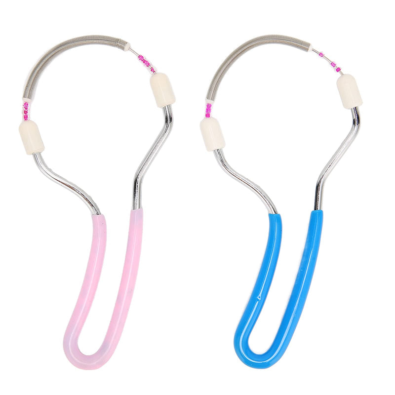 2 Pcs Facial Hair Remover Spring Facial Hair Epilator Spring Face Hair Remover Manual Epilator Spring Facial Hair Roller Threading Epilator Tools