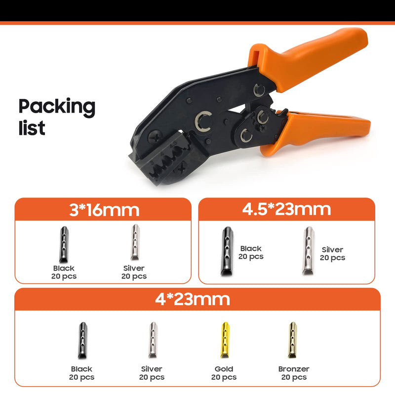 Aglet Crimping Tool, Shoelace Aglets Tool，Aglets For Shoelaces, Repair Shoe Lace Tips Replacement End Comes With 160pcs Metal Aglets Installation Tool 3/4/4.5
