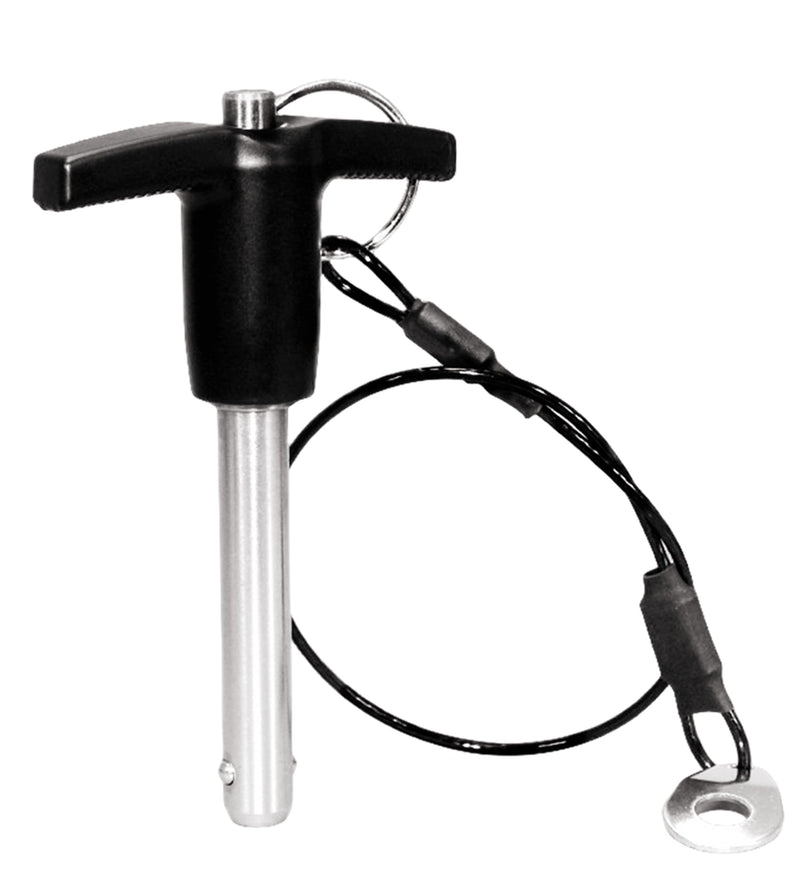 1Pc Stainless Steel T - Handle Lock Pins, 0.63""Pin Dia. 3.15""Usage Length Push-Button Quick Release Pin Safety Pin Handle Stop Pin with Lanyard Cable (Pin Dia(MM):16, Usage Length(MM):80) Pin Dia(MM):16