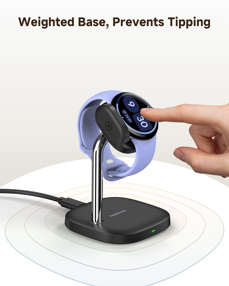 SwanScout Charger Stand for Pixel Watch 4, Fast Charging | for Google Pixel Watch 4 (41mm/45mm), SwanScout 505G4 (No Adapter)